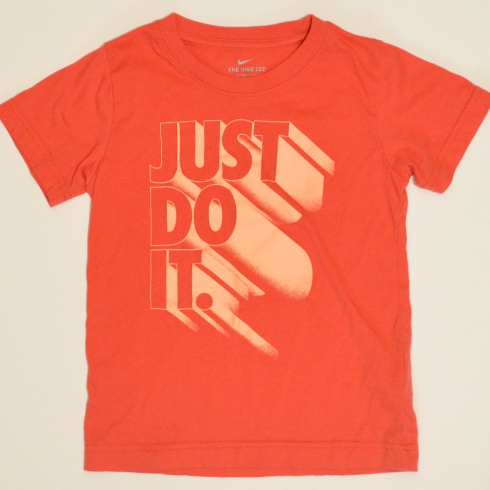 Boys Nike Just Do It Logo Shirt Orange